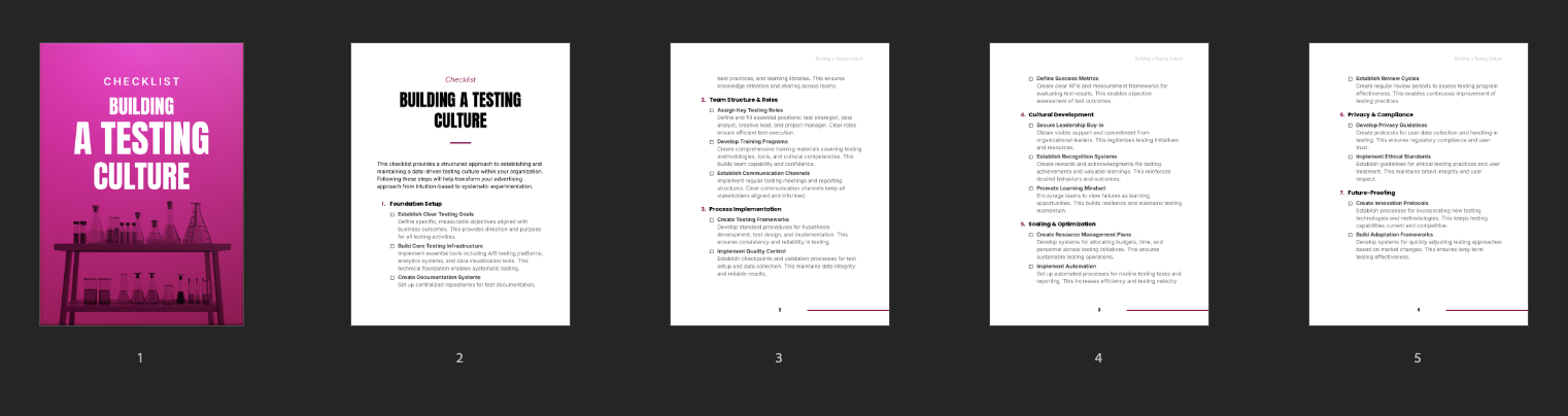 Entrepedia 1744728662019-Building-a-Testing-Culture---Checklist