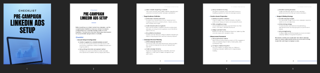 Entrepedia 1749630851312-Pre-Campaign-LinkedIn-Ads-Setup---Checklist