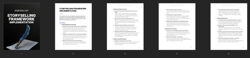 Entrepedia 1748964565933-Storyselling-Framework-Implementation---Checklist